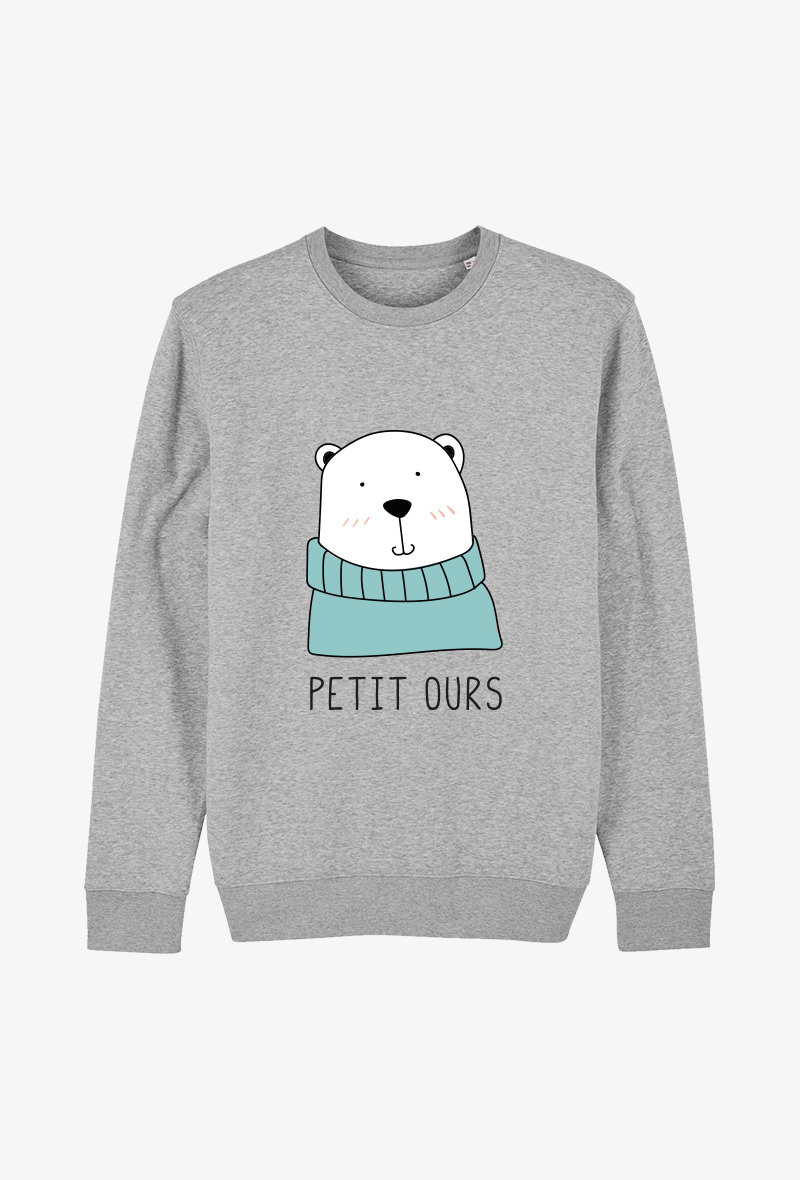 Grossiste Kapsul - Sweat enfant Gris - Petit ours