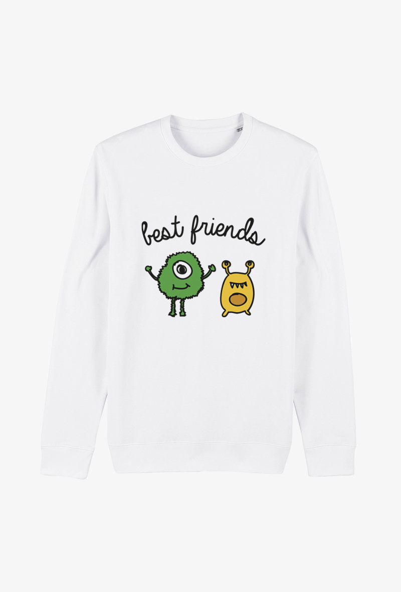 Grossiste Kapsul - Sweat enfant Gris - Best friends
