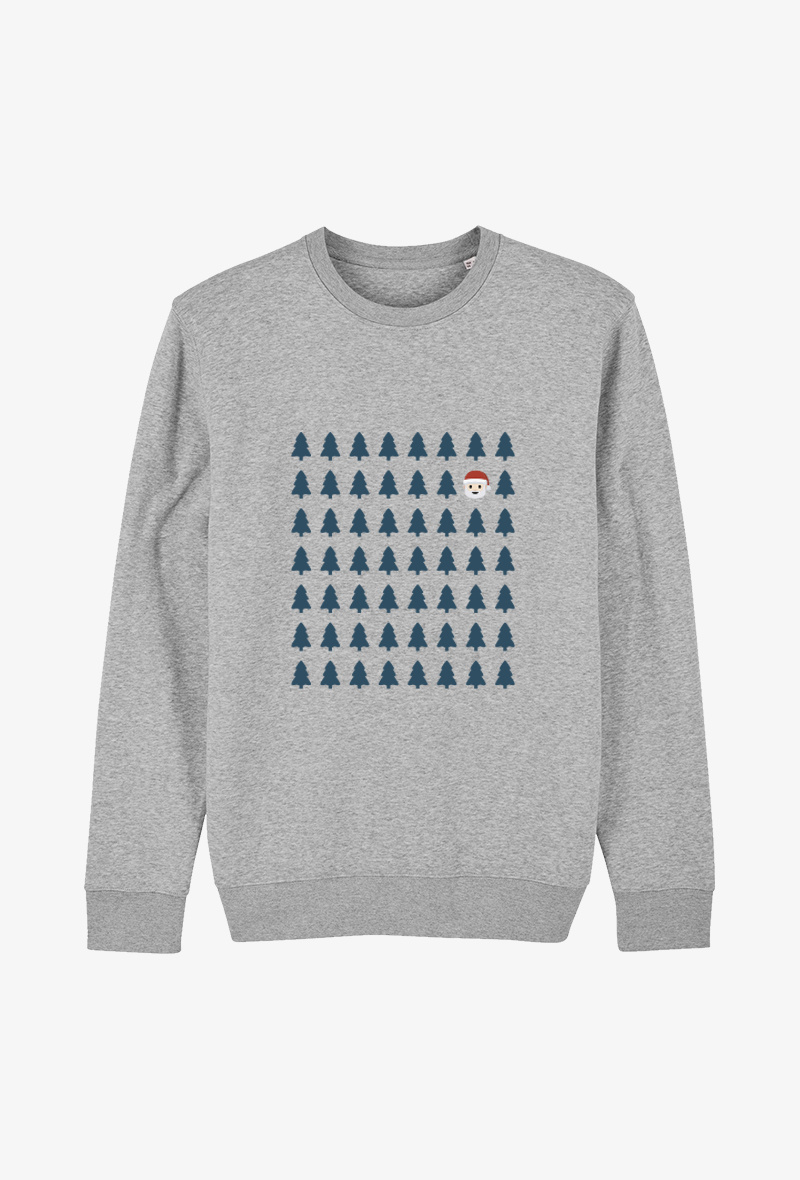 Grossiste Kapsul - Sweat enfant gris - Christmas trees