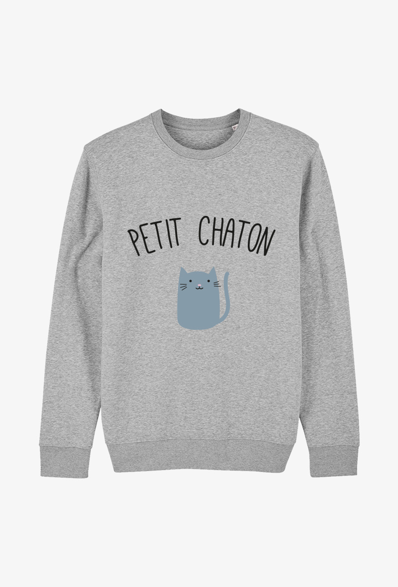 Grossiste Kapsul - Sweat enfant Gris - Petit chaton