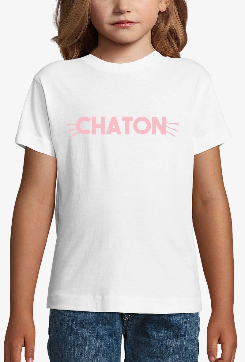 Grossiste Kapsul - T-shirt coton bio  Enfant - Chaton