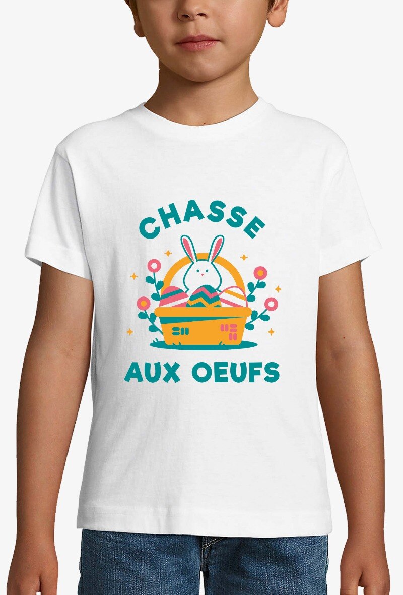 Grossiste Kapsul - T-shirt  enfant - Chasse aux œufs
