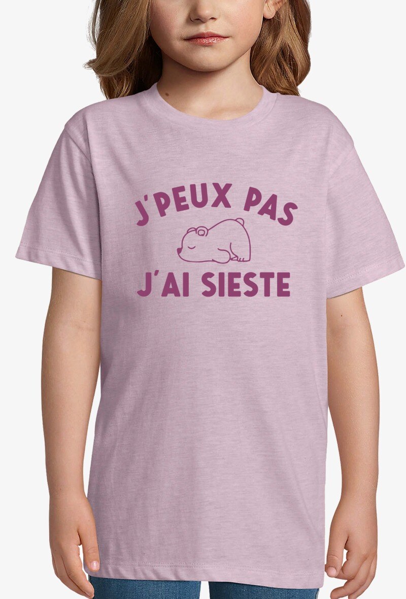 Grossiste Kapsul - T-shirt  enfant - J'peux pas j'ai sieste.