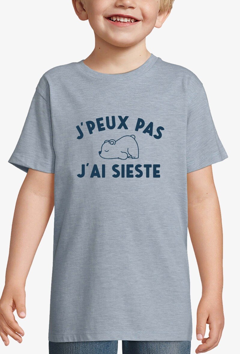 Grossiste Kapsul - T-shirt  enfant - J'peux pas j'ai sieste