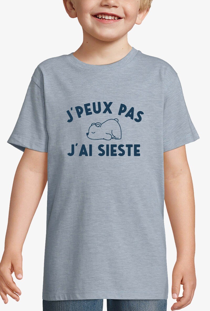 Grossiste Kapsul - T-shirt  enfant - J'peux pas j'ai sieste