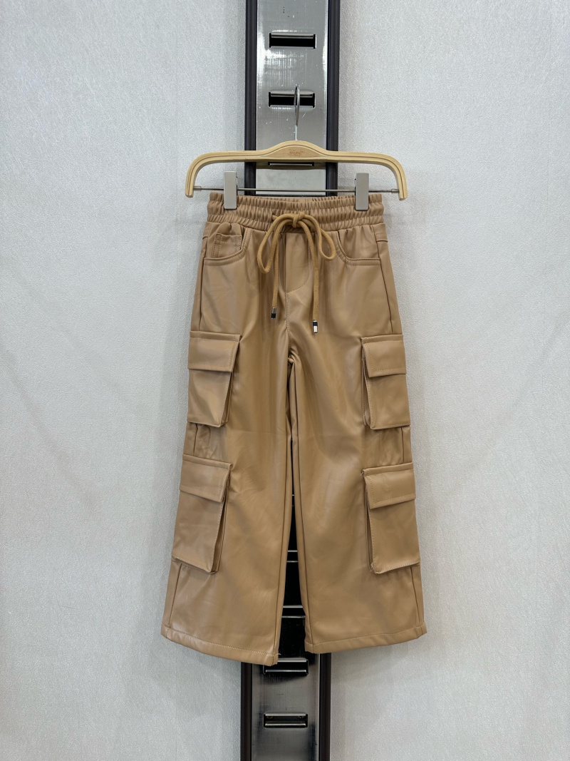 Wholesaler KIDS STAR - Kids Faux Leather Cargo Pants with Utility Pockets