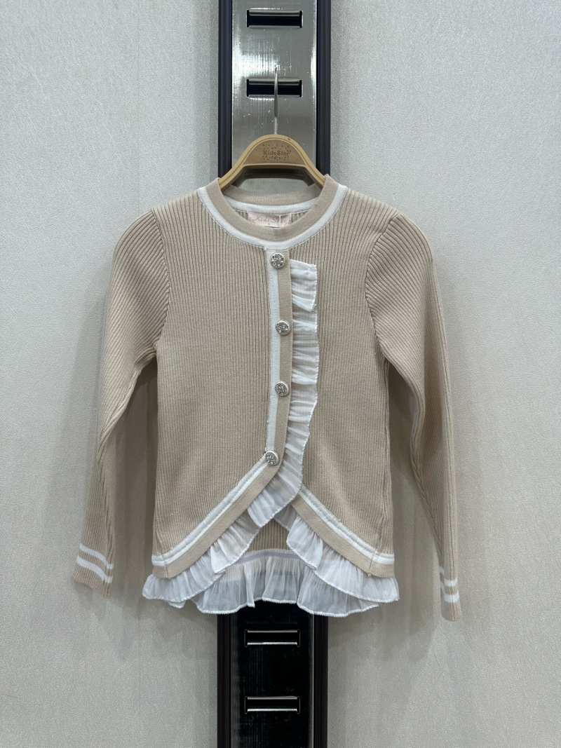 Wholesaler KIDS STAR - Children's cardigan with decorative buttons and elegant ruffles