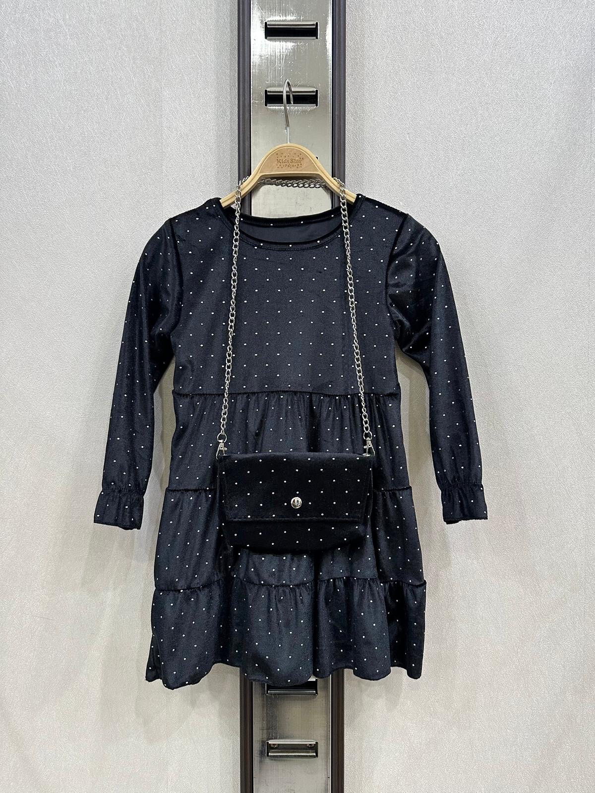 Mayorista KIDS STAR - Vestido Infantil con Volantes y Bolso Desmontable