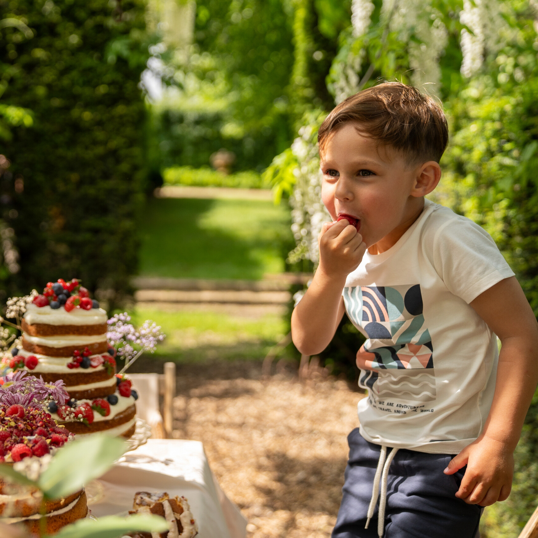 Wholesaler BLUE WHITE - Boy t-shirt