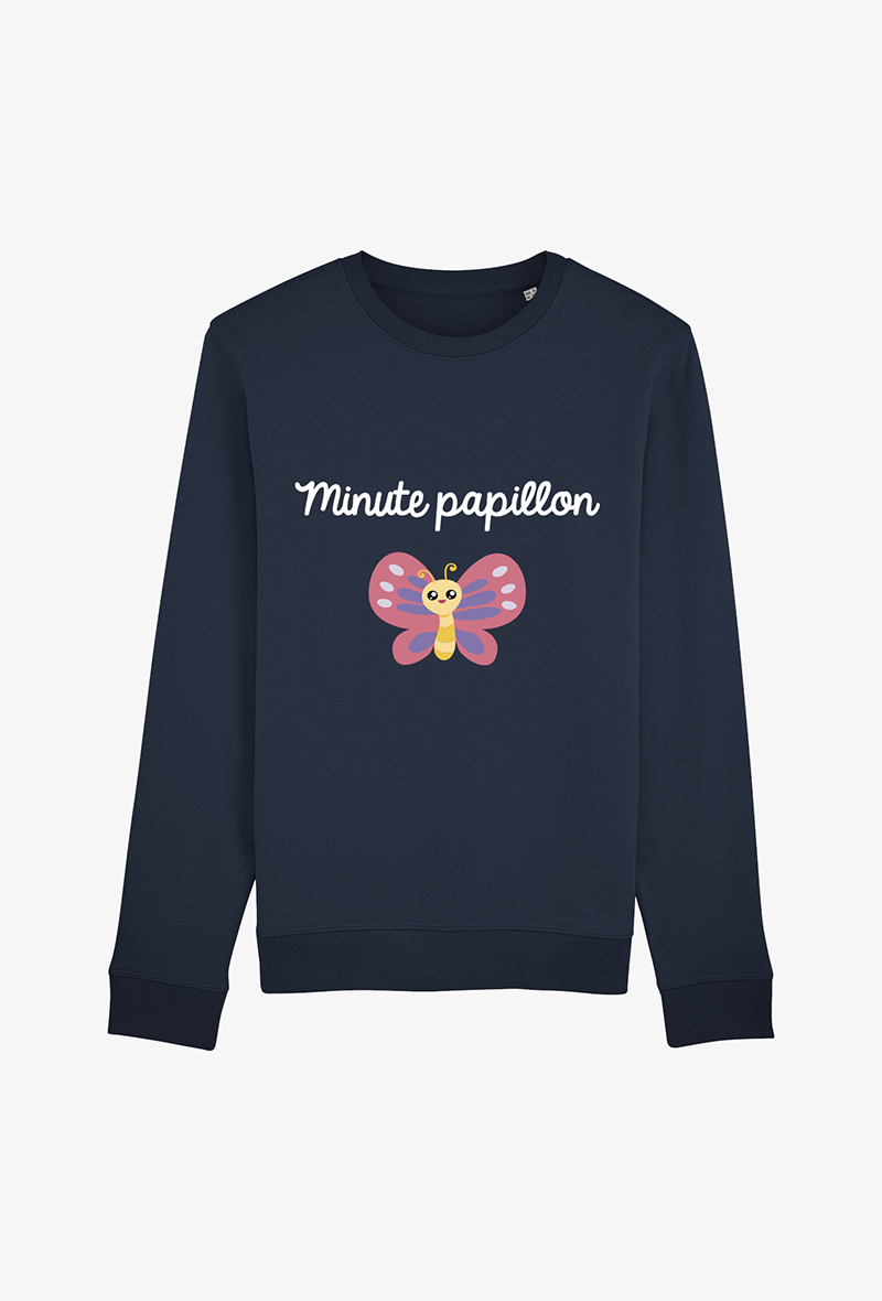 Grossiste Koloris - Sweat Marine - Minute papillon