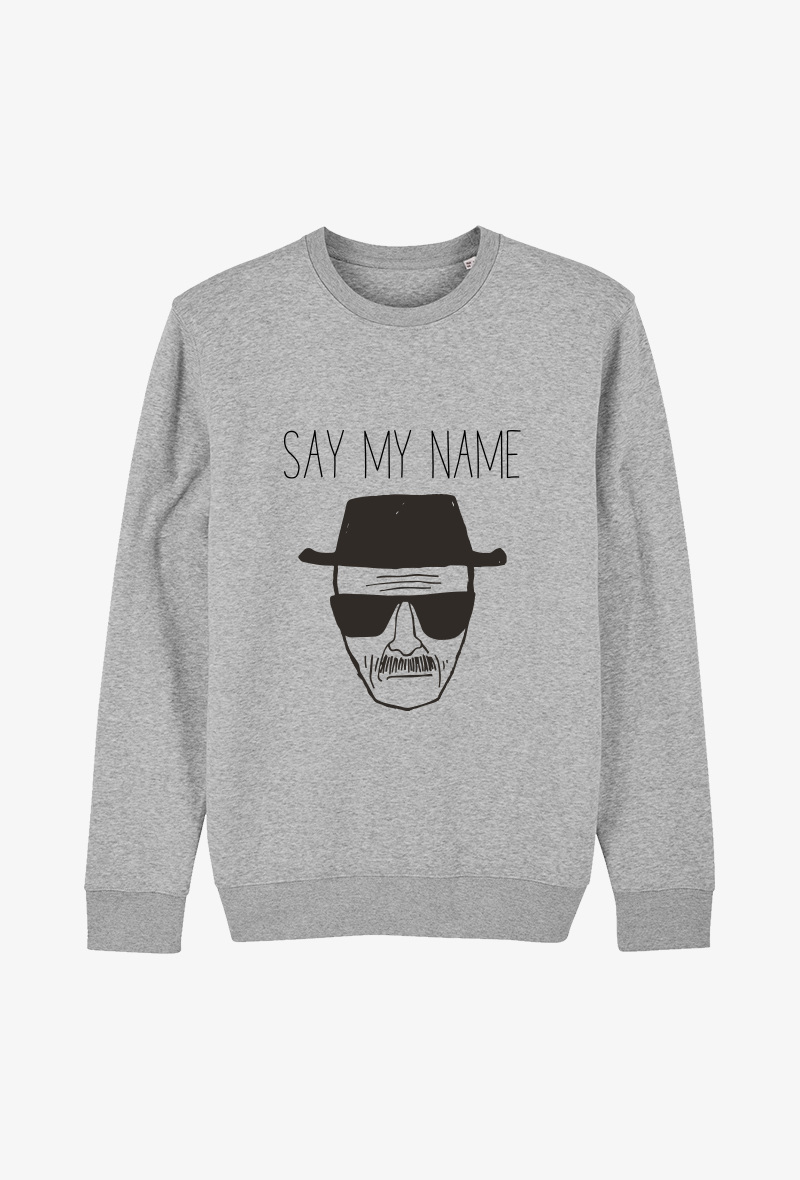 Grossiste Koloris - Sweat enfant Gris - Say my name