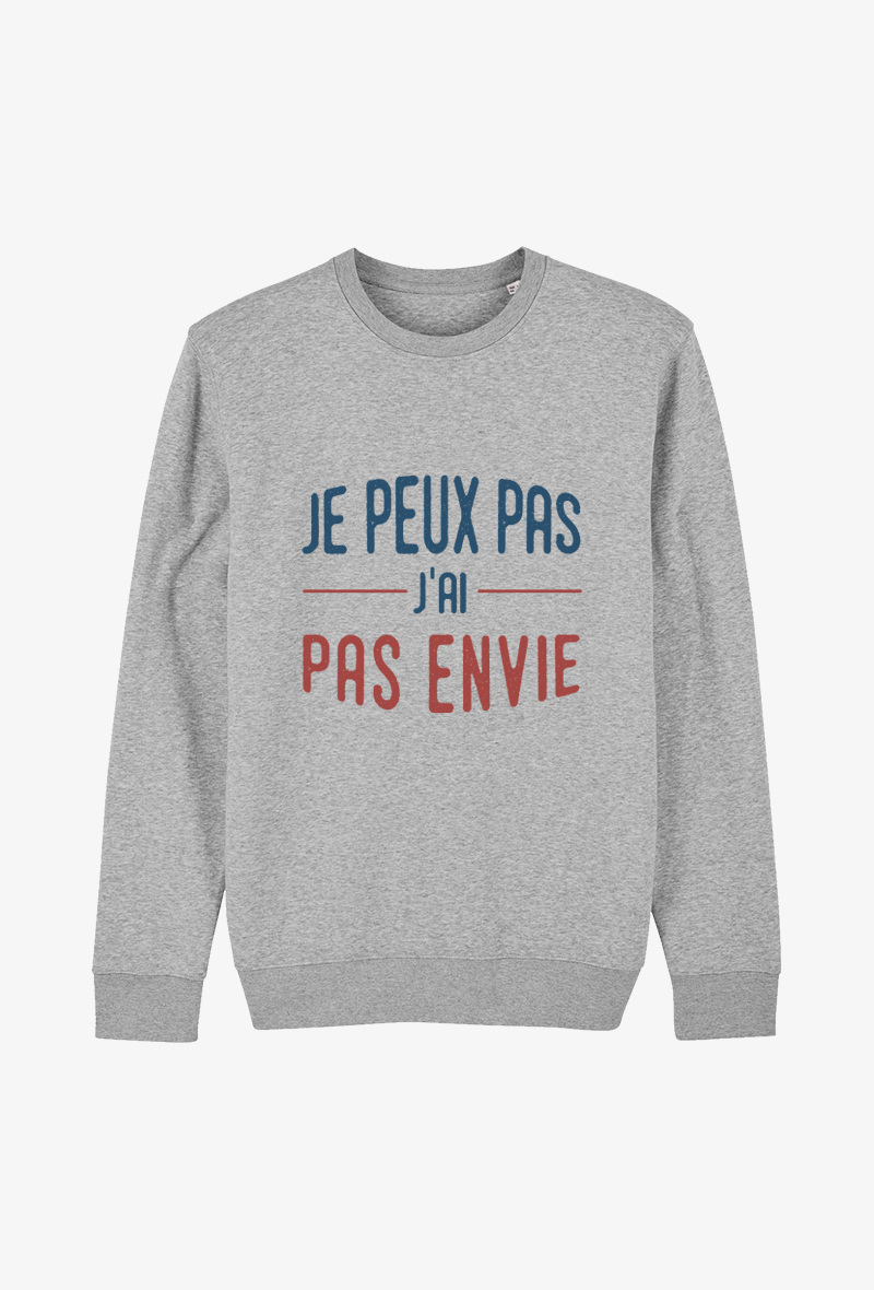 Grossiste Koloris - Sweat enfant Gris - Je peux pas j'ai pas envie