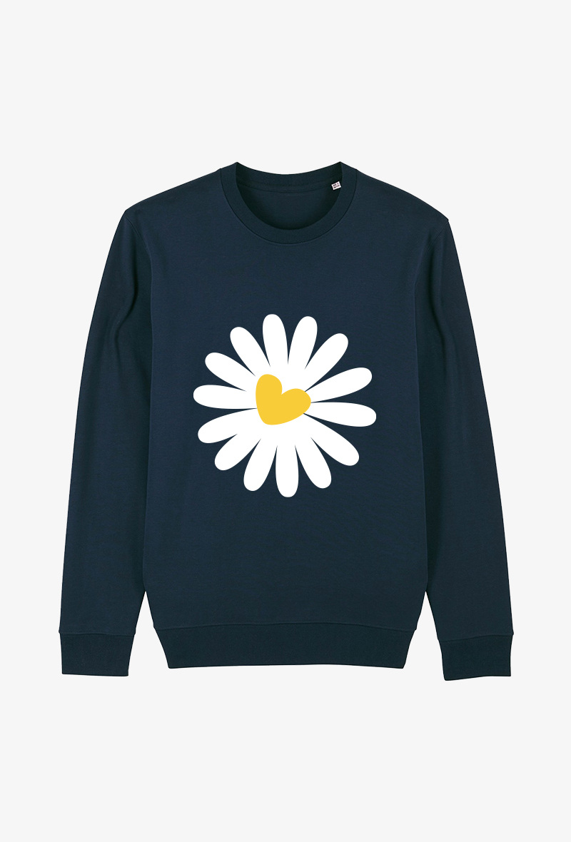 Grossista Koloris - Felpa bambino Marine - Cuore di margherita