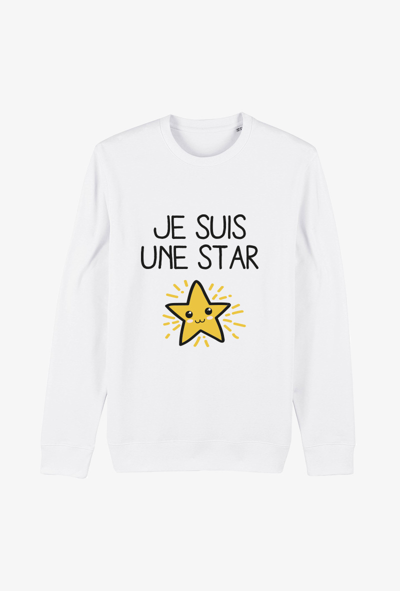 Grossiste Koloris - Sweat enfant gris - Je suis une star