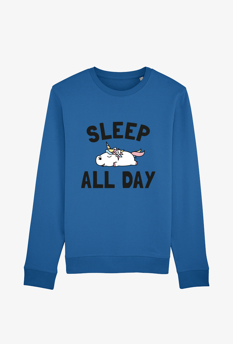 Grossiste Koloris - Sweat enfant Bleu royal - Sleep all day