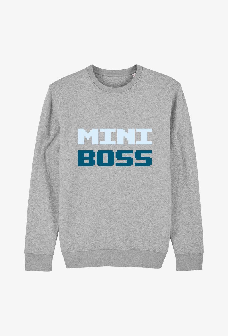 Grossiste Koloris - Sweat enfant Gris - Mini boss