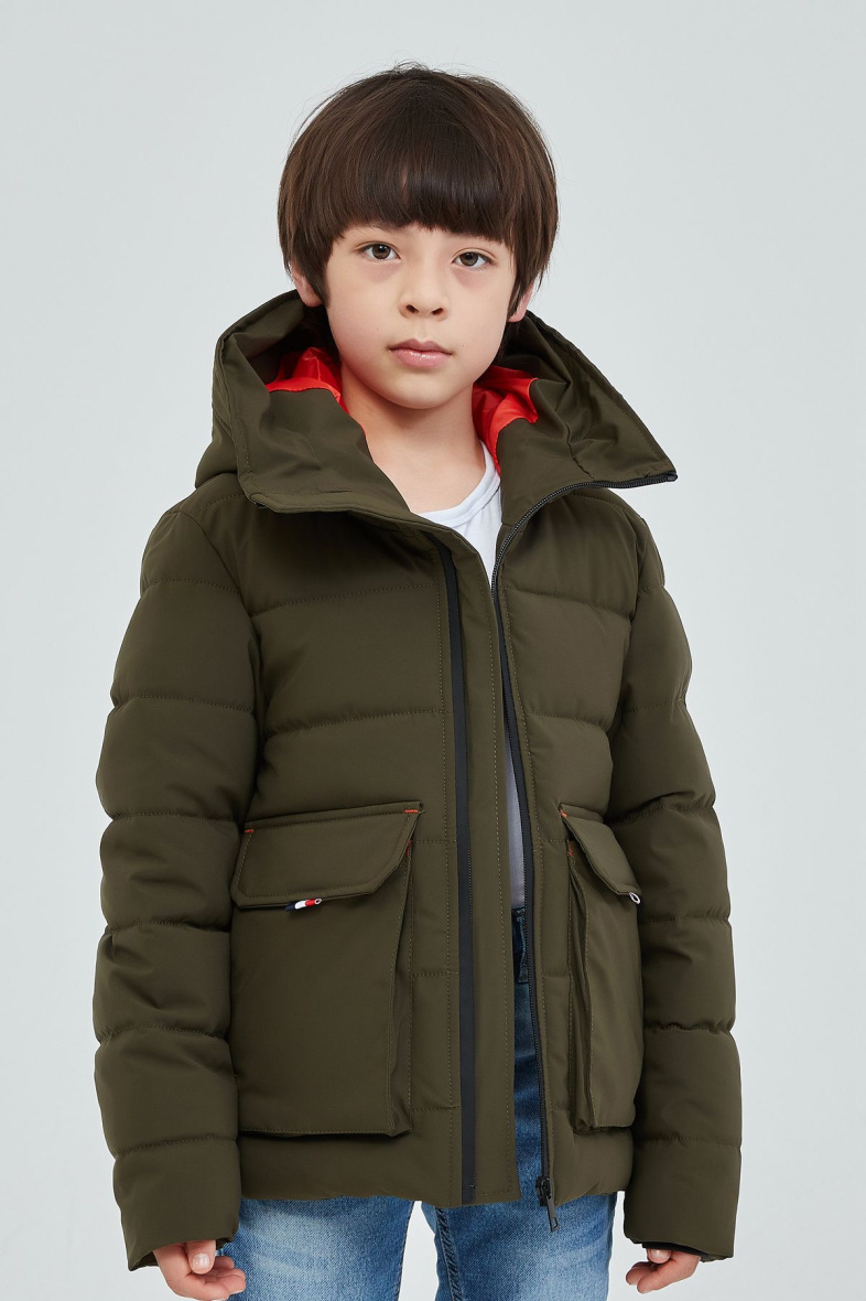 Wholesaler KYMAXX - Children's parka with straight cut, water-repellent high collar