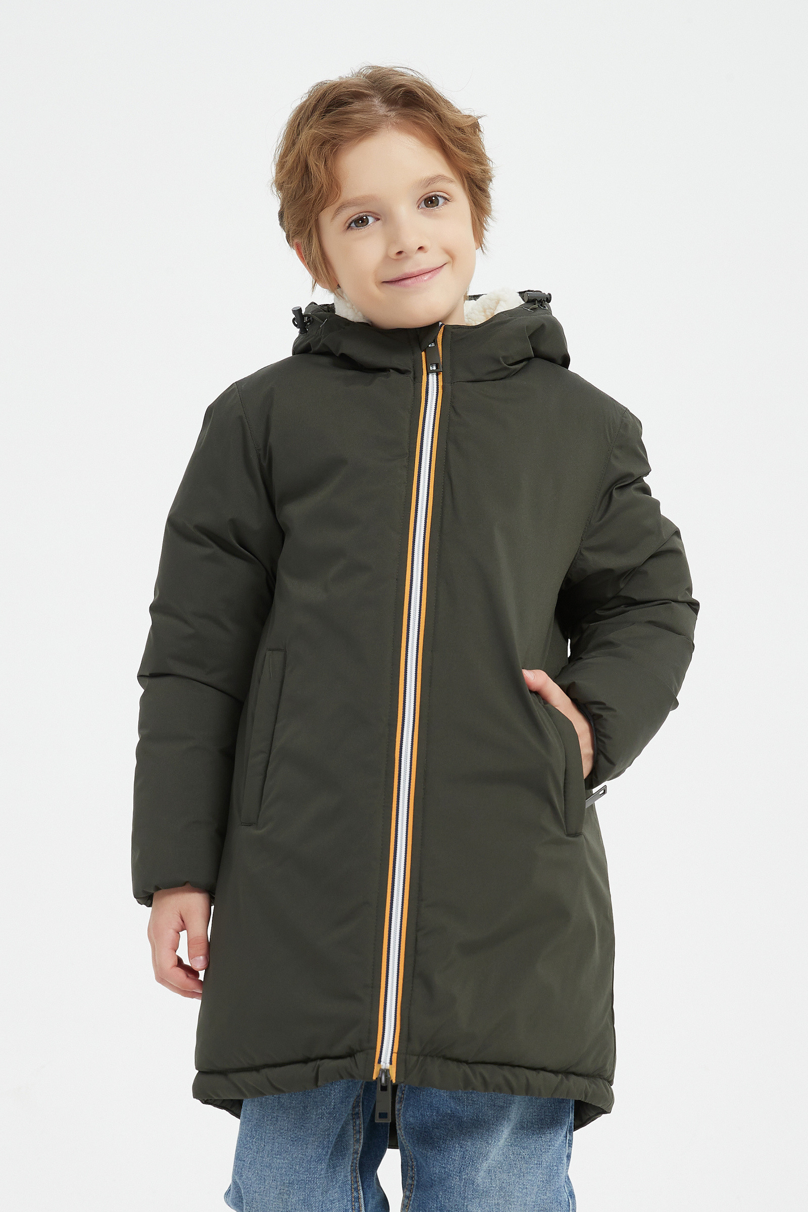 Mayorista KYMAXX - Parka larga con capucha para niños