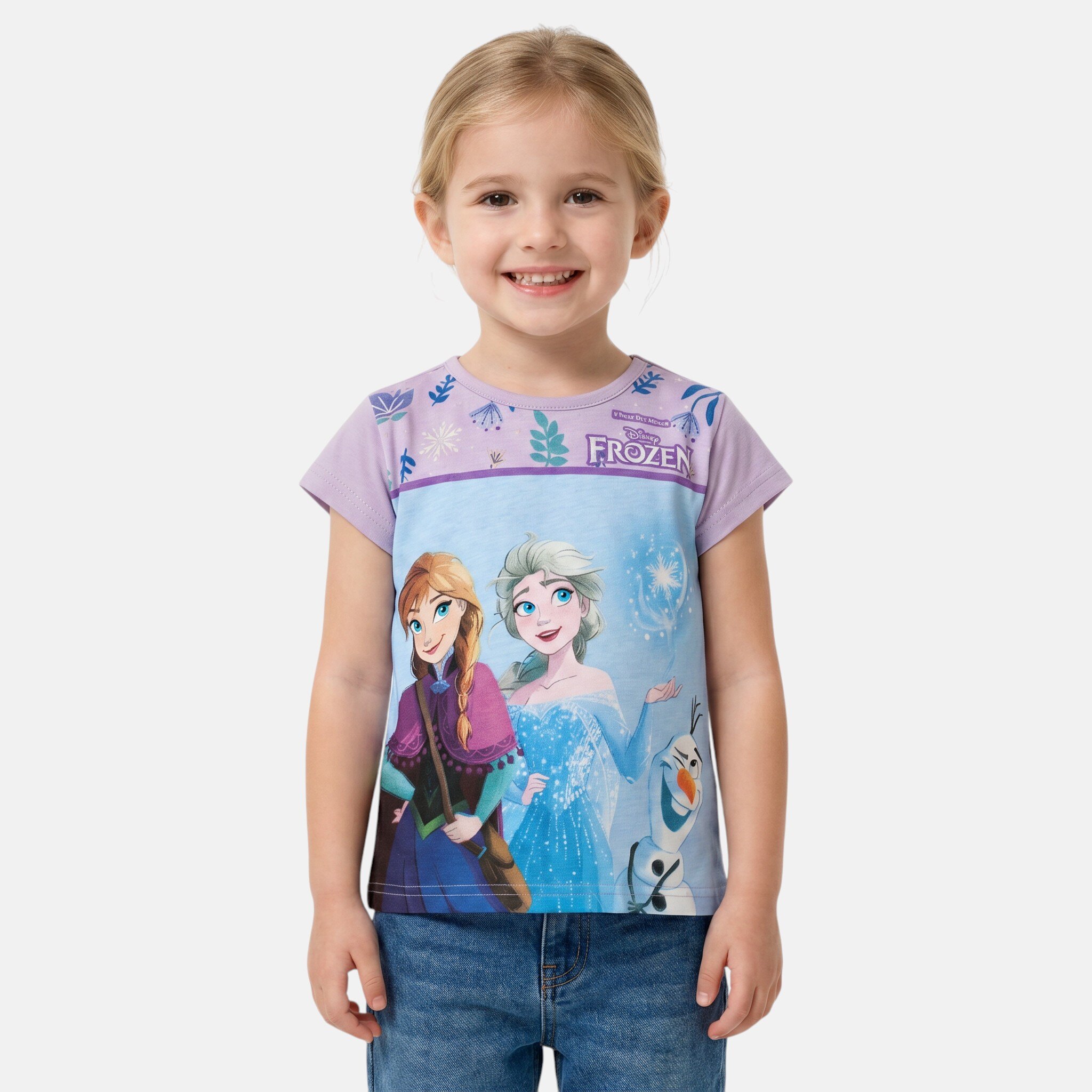 Grossiste La Reine des Neiges - T-shirt manches courtes La Reine des neiges Fille