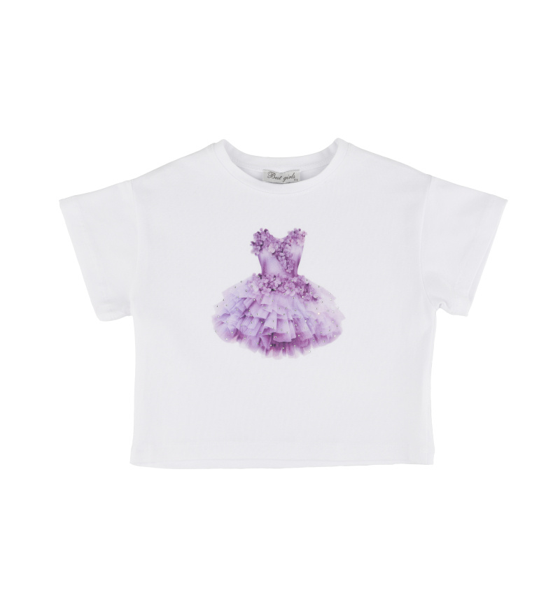 Grossiste Lara Kids - Blouse fille avec motif
