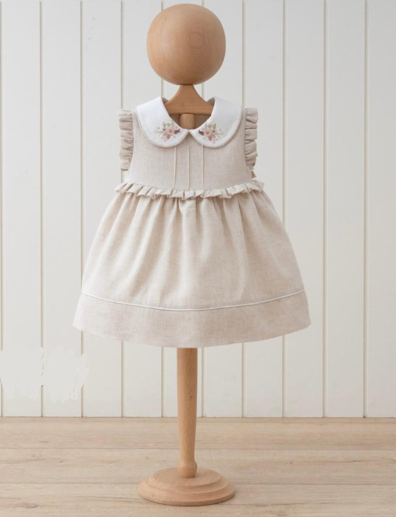 Mayorista Lara Kids - Vestido con cuello bordado