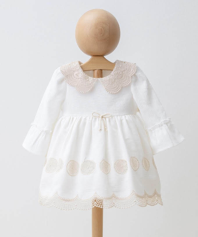 Grossiste Lara Kids - ROBE COL DENTELLE