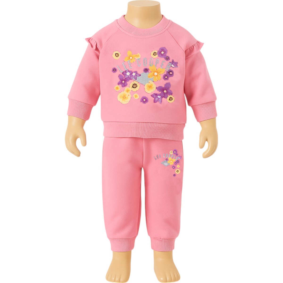 Großhändler Lee Cooper - Baby-Mädchen-Sweatshirt und Jogginghose Set
