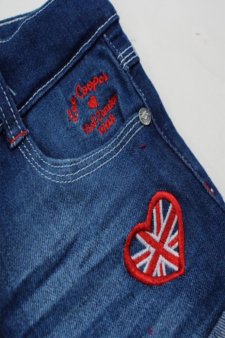 Pantaloni corti Lee Cooper per bambina - Blu Marino 2 - miniatura