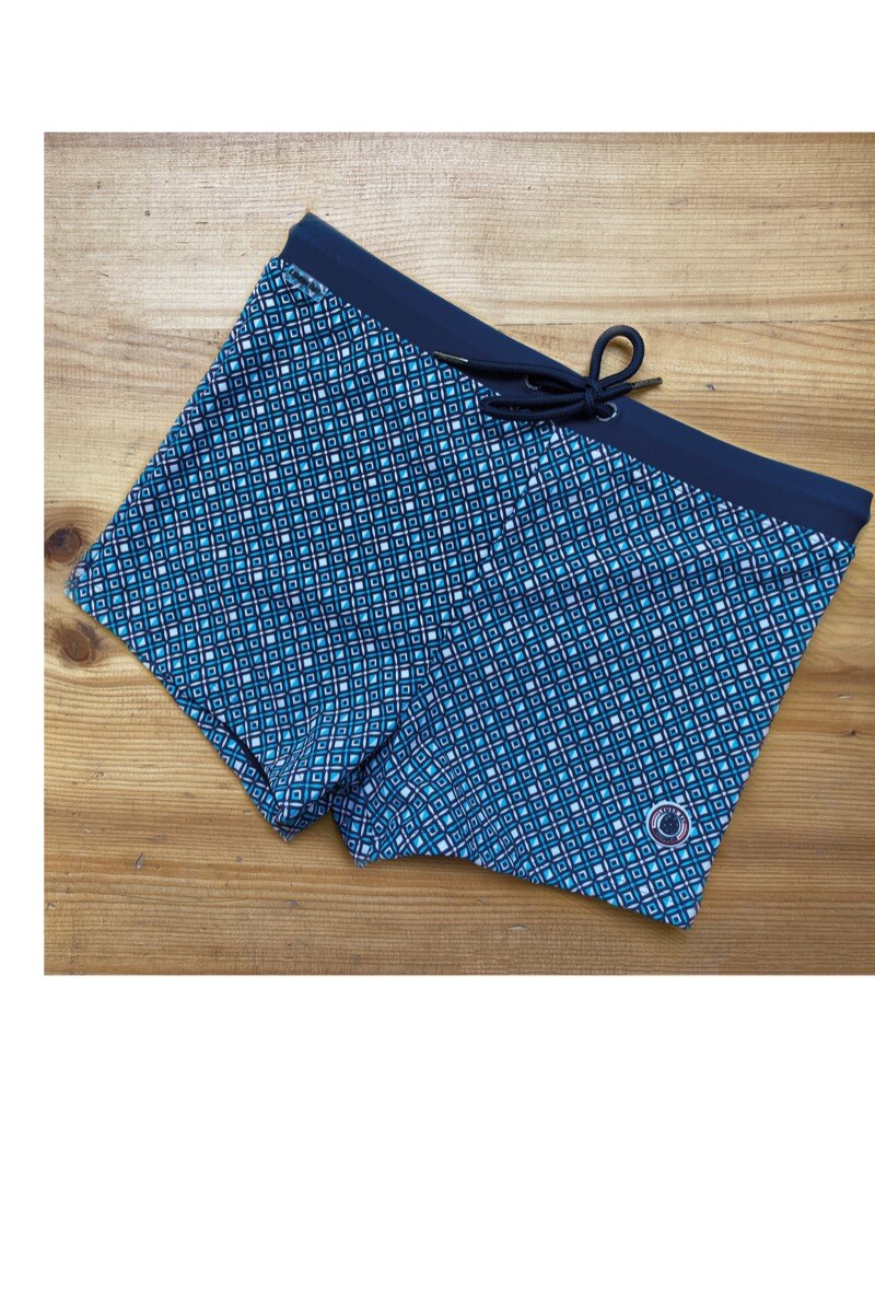 Grossiste LEMON BAY by France Denim - Boxer de bain allover géométrique