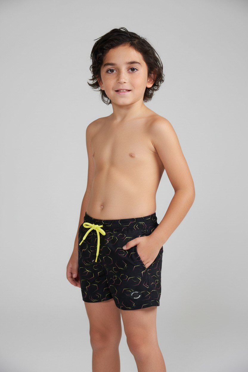 Mayorista LEMON BAY by France Denim - Bañador elástico con estampado de HEXÁGONOS