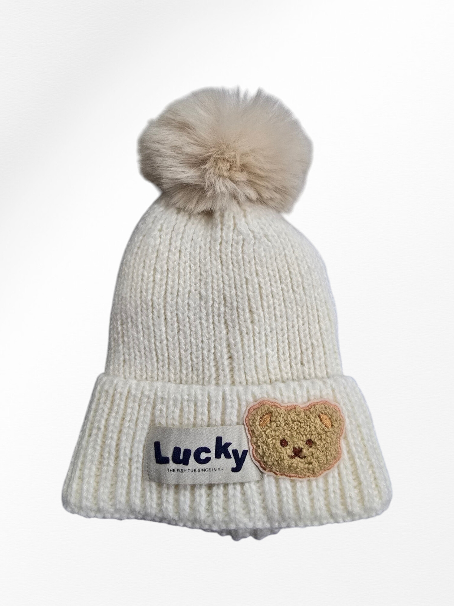 cappello da bambino orso di peluche - Ecru - 1 - formato grande