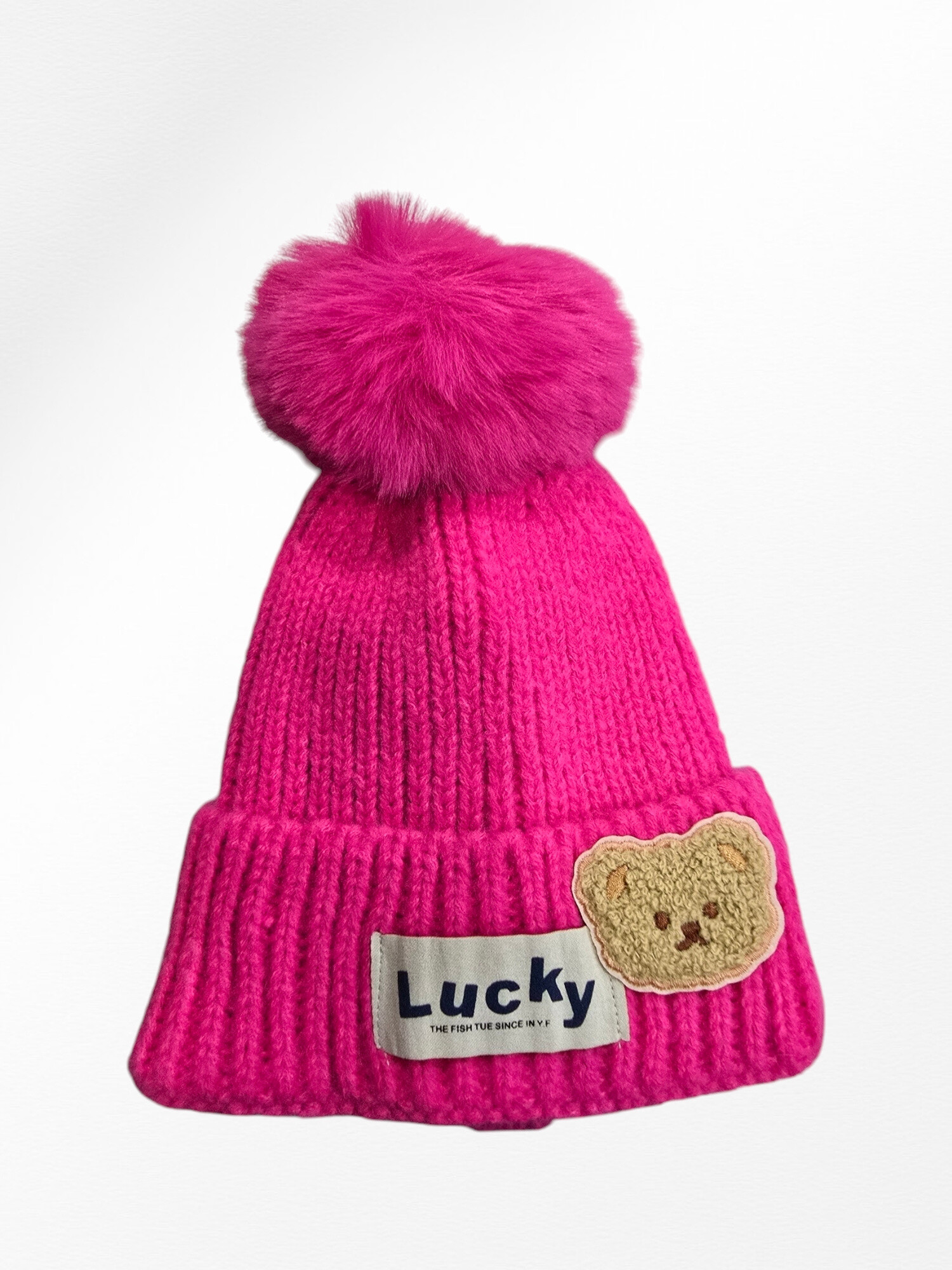 cappello da bambino orso di peluche - Fucsia - 1 - formato grande