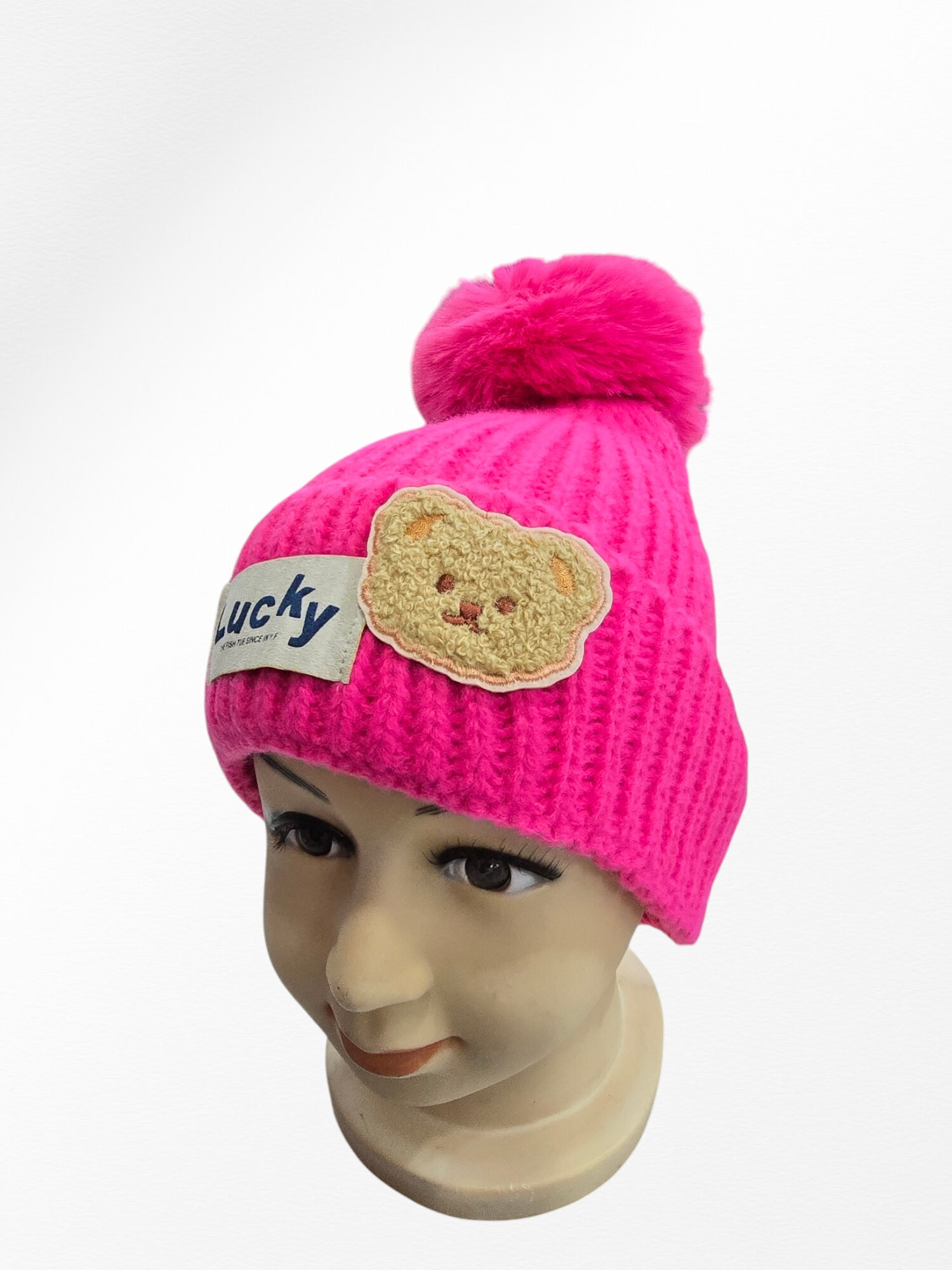 cappello da bambino orso di peluche - Fucsia - 2 - formato grande