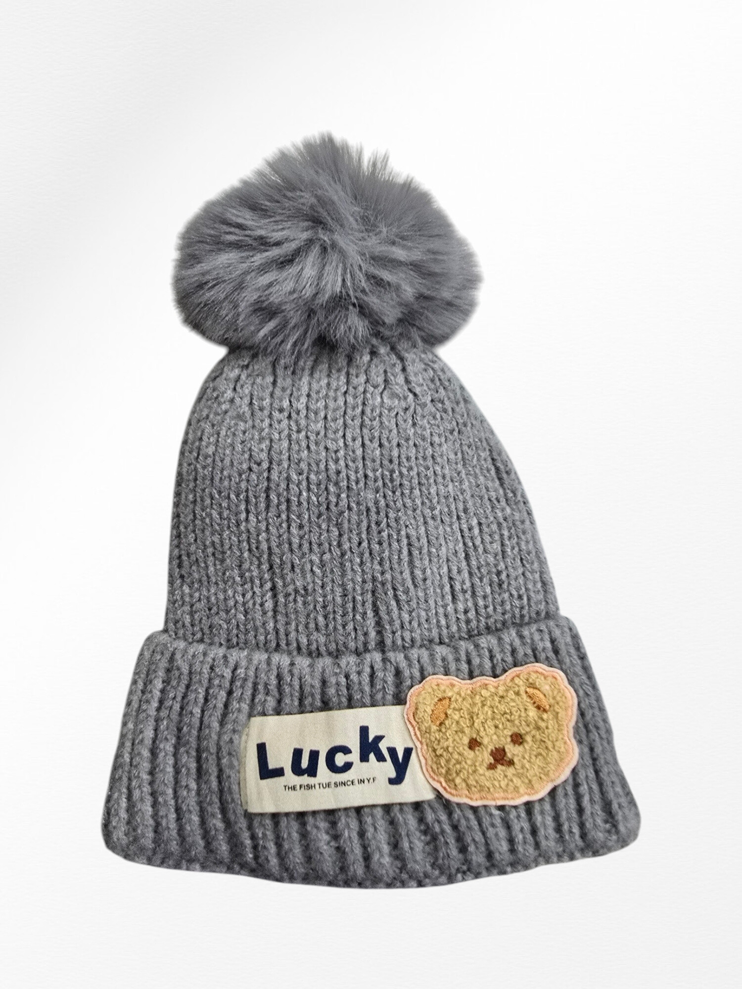 cappello da bambino orso di peluche - Grigio - 1 - formato grande