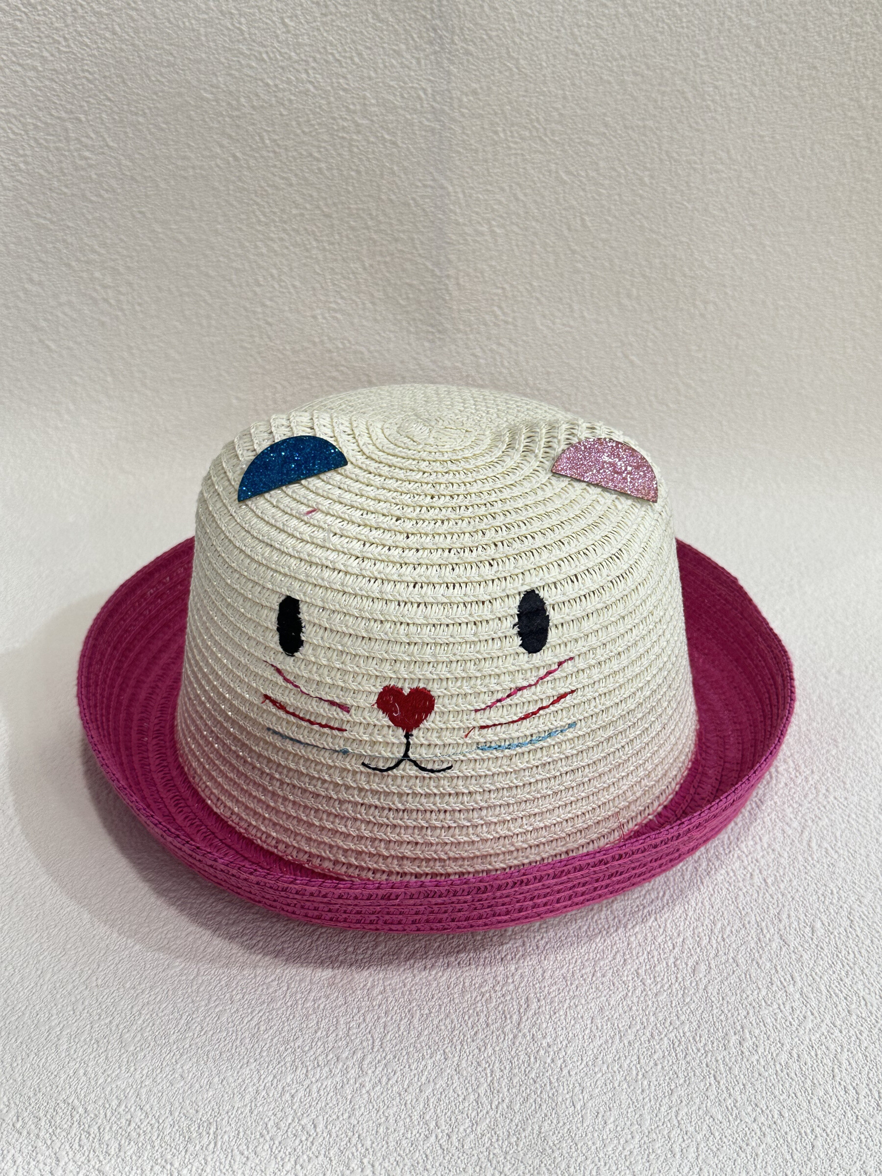 Runde "Katze" Hut - Fuchsie - 1 - Großformat