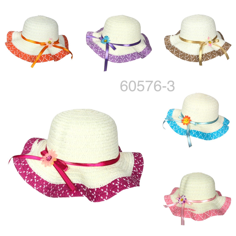 Grossista Lidy's - Cappello per bambini con nastro sottile e fiore decorativo