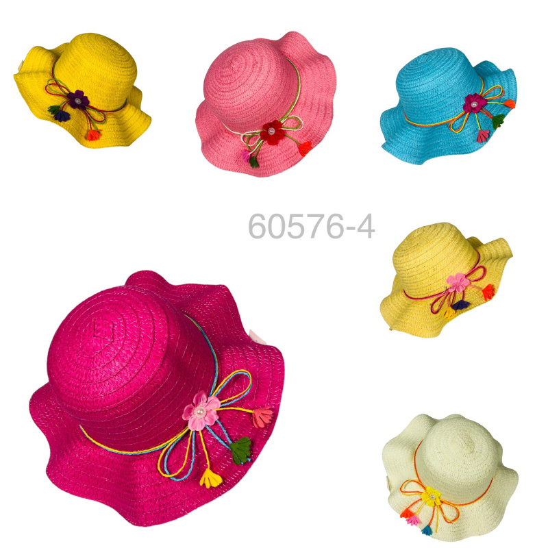 Grossista Lidy's - Cappello per bambini con fiori e pompon decorativi