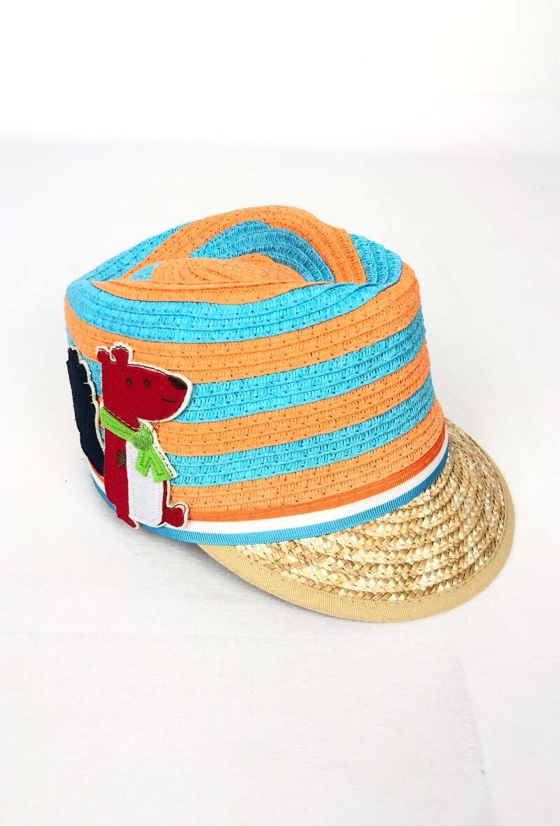 Grossista Lidy's - Cappellino di paglia per bebè con motivo giraffa