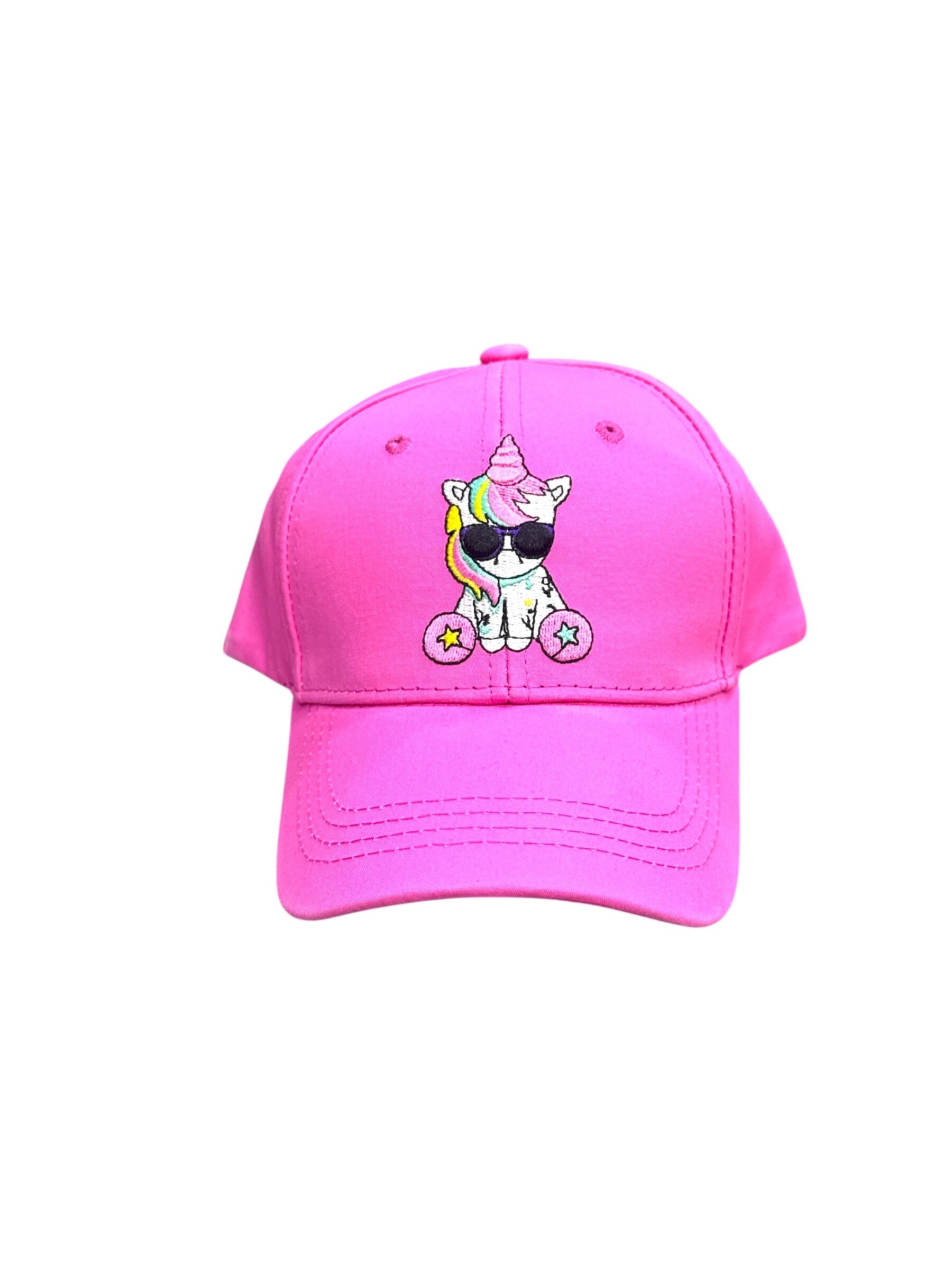 Grossiste Lili à la plage - Casquette enfant rose fushia licorne