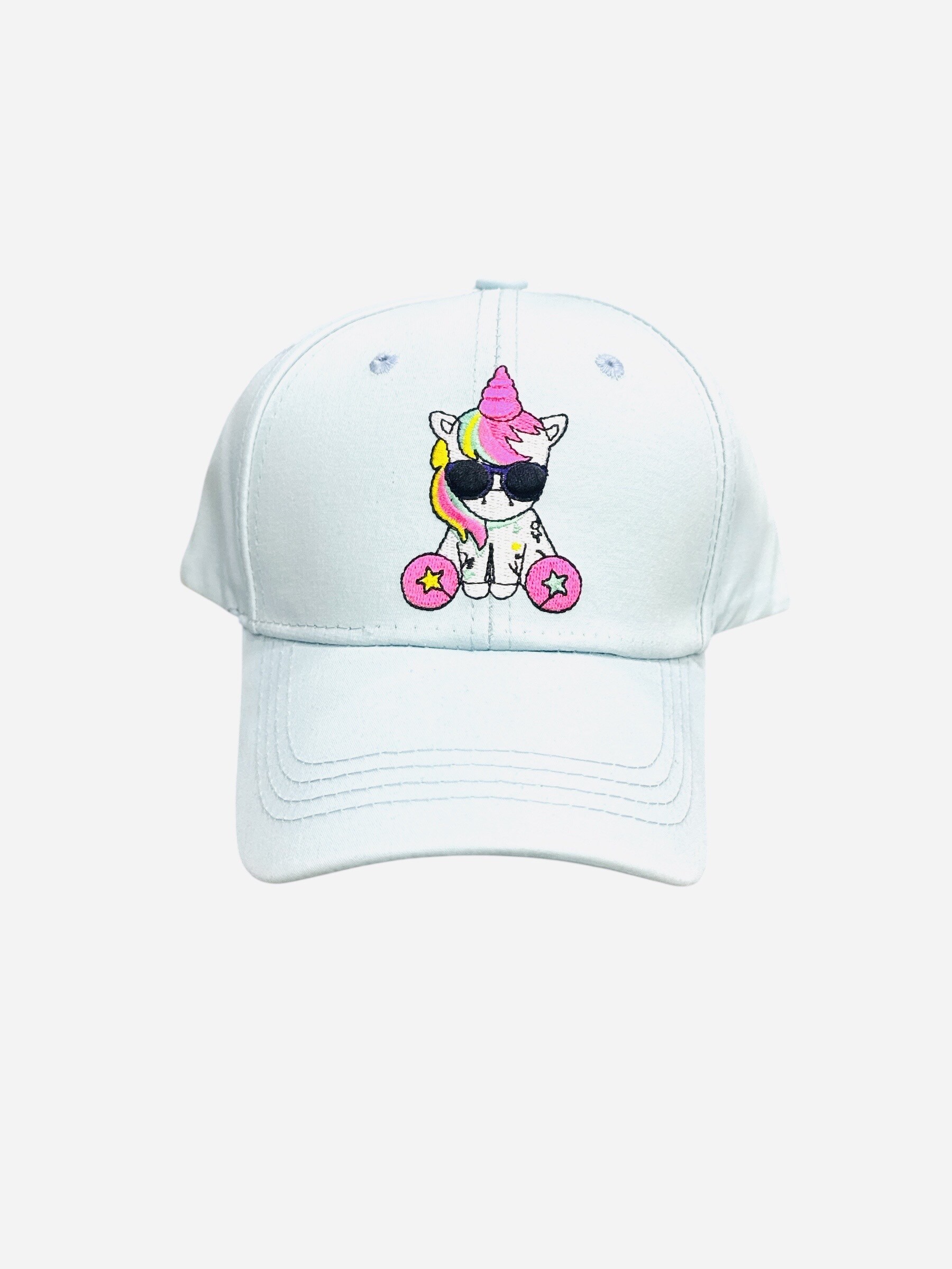 Grossiste Lili à la plage - Casquette enfant licorne bleu ciel