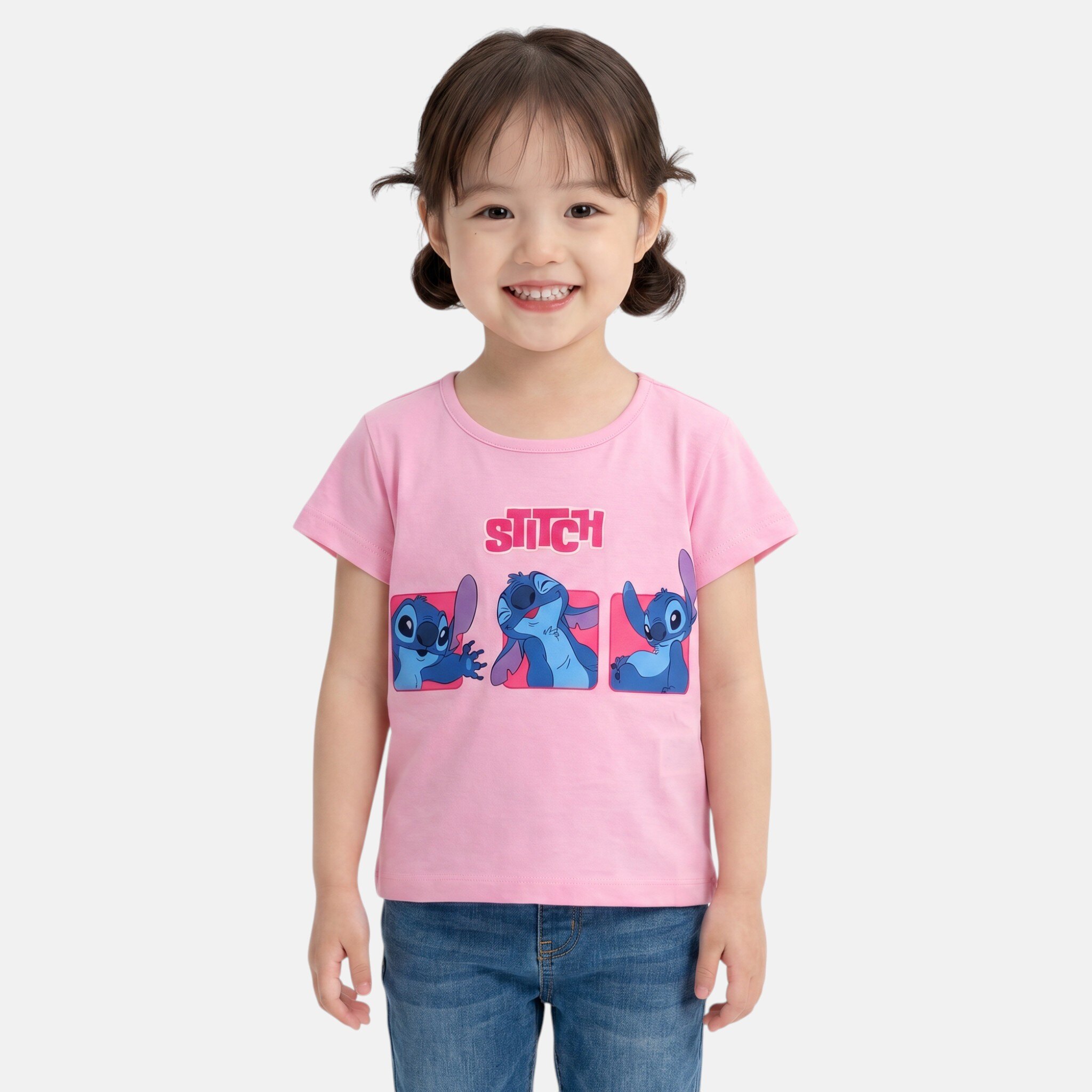 Grossiste Lilo & Stitch - T-shirt manches courtes Lilo et Stitch Fille