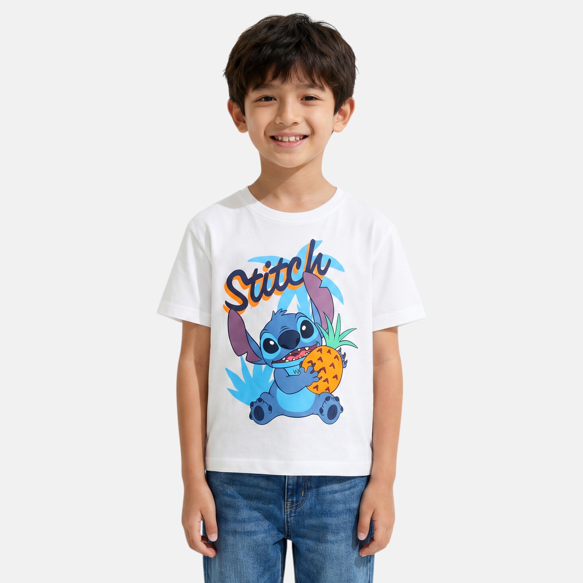 Großhändler Lilo & Stitch - Lilo und Stitch Kurzarm-T-Shirt für Jungen