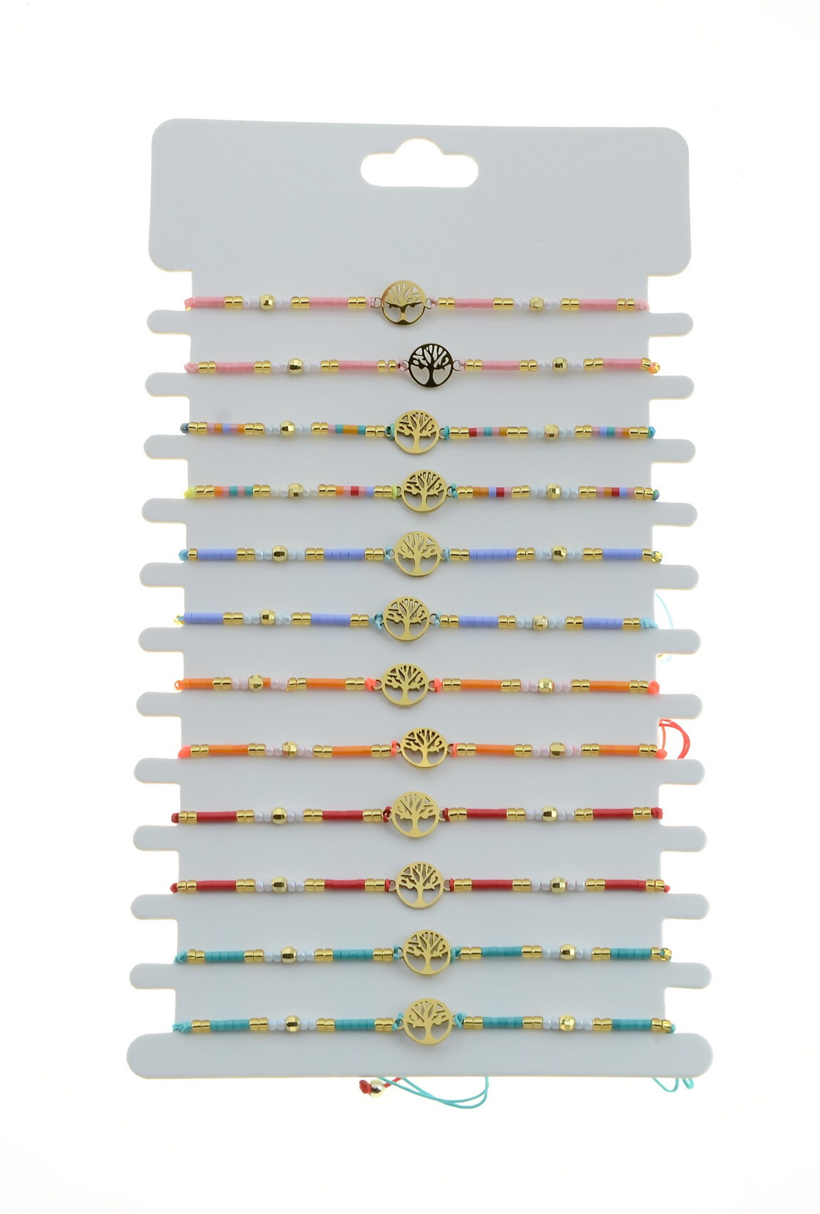 Großhändler LILY CONTI - Verstellbare Armbänder mit schiebetlosen rostfreien Stahlköpfen von 12 Armbändern