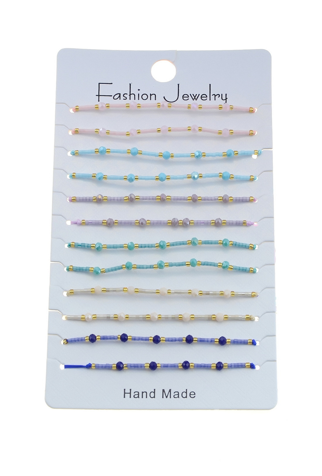 Grossiste LILY CONTI - Bracelets-réglable coulissant- lot de 12 bracelets