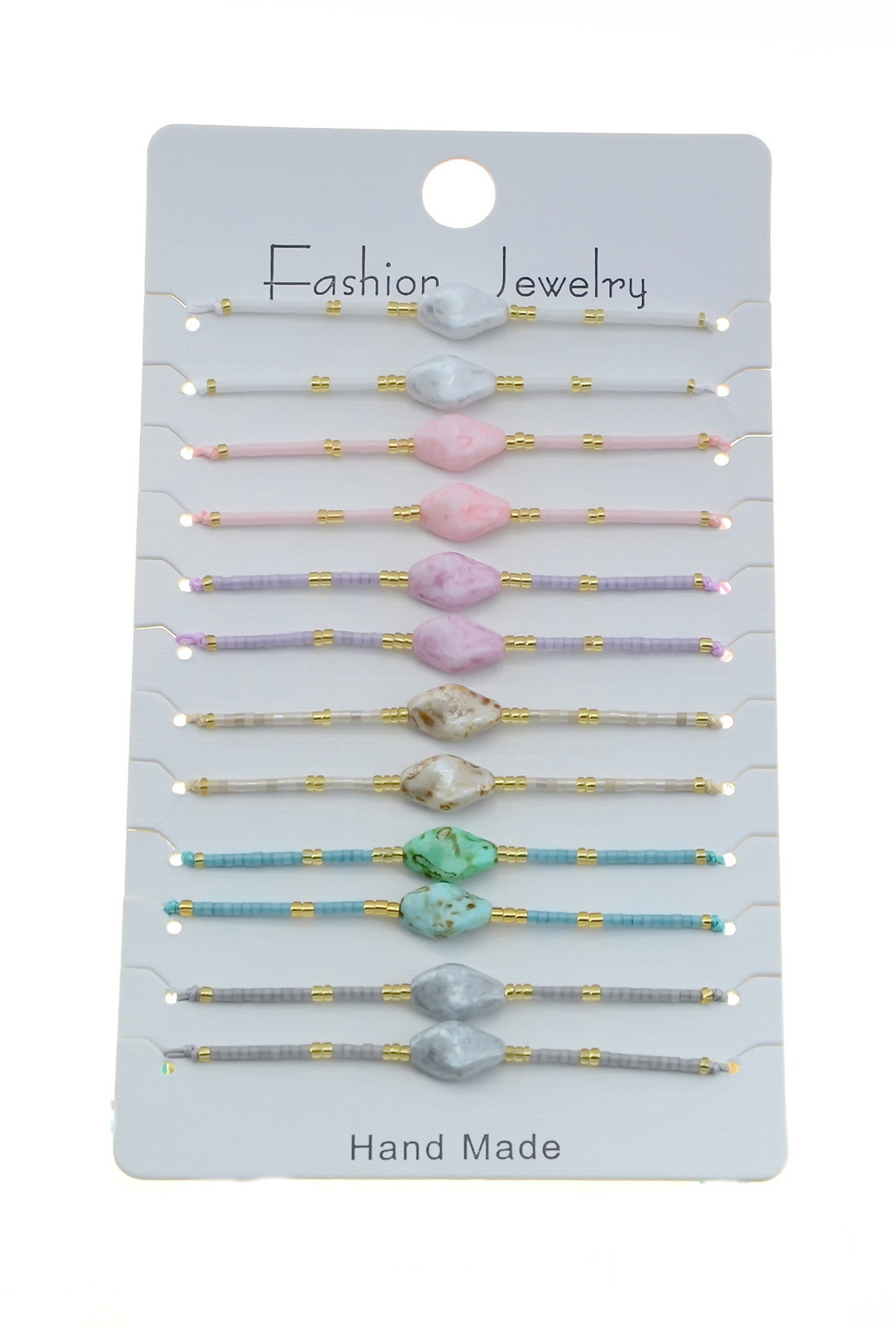 Grossiste LILY CONTI - Bracelets-réglable coulissant- lot de 12 bracelets