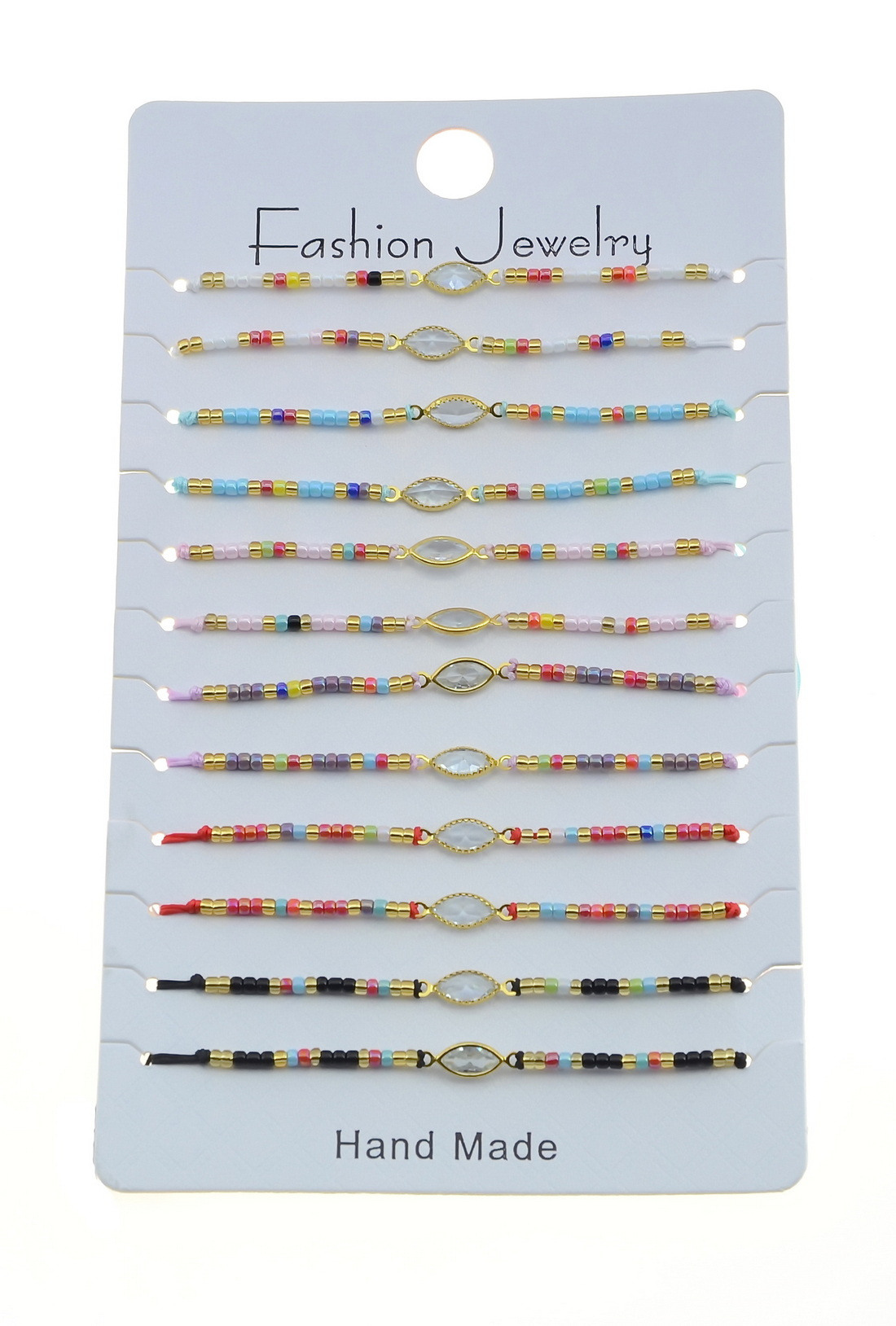Grossiste LILY CONTI - Bracelets-réglable coulissant- lot de 12 bracelets