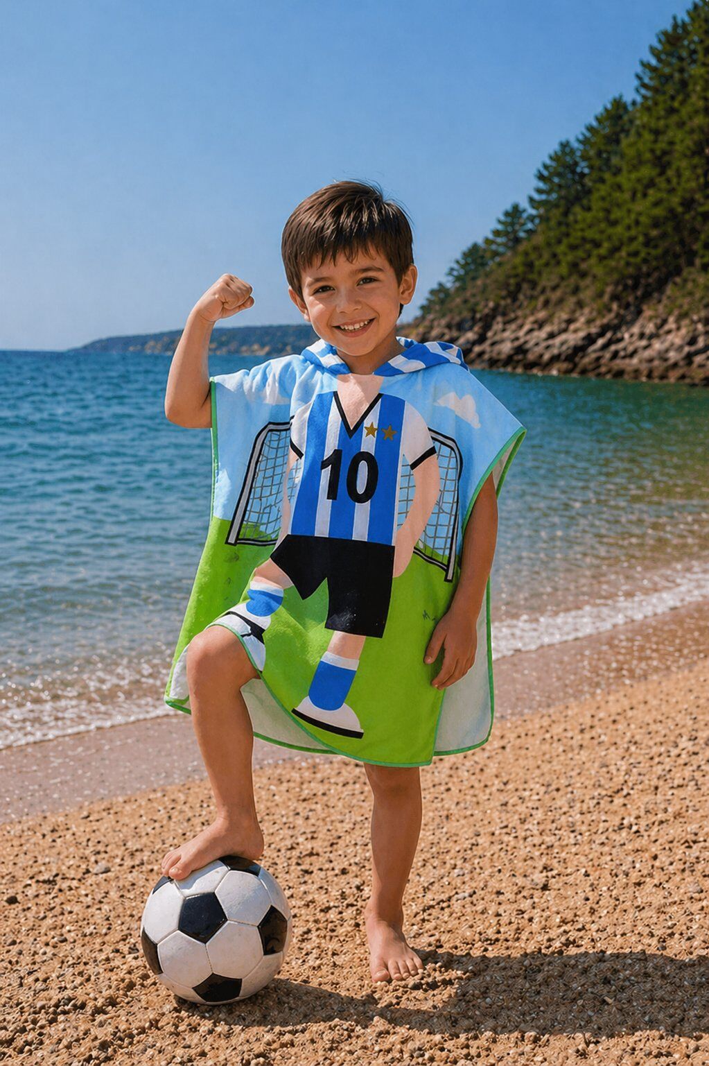 Grossiste LINA - Poncho bain plage assortiments motifs