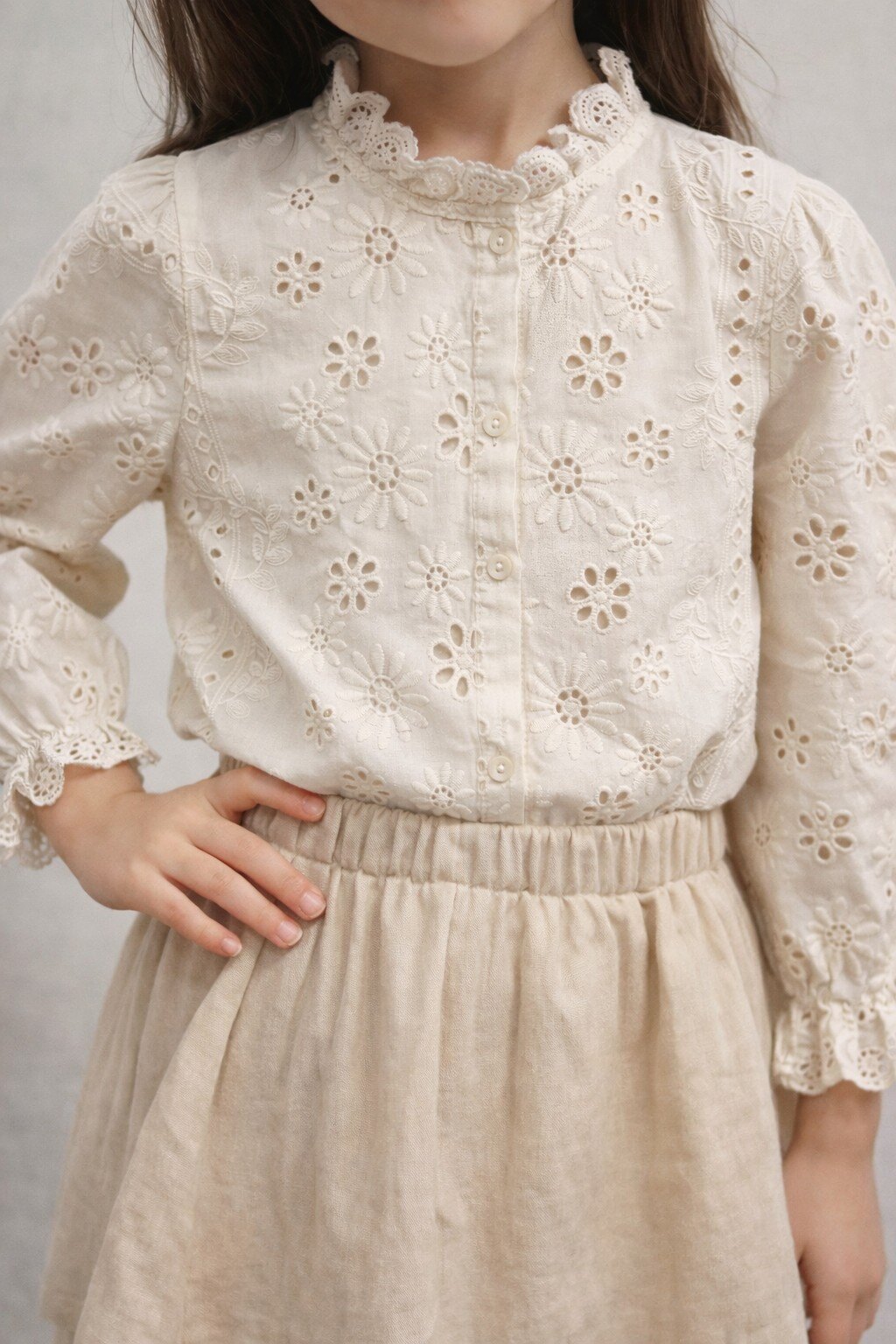 Grossiste Little April - Blouse broderie anglaise