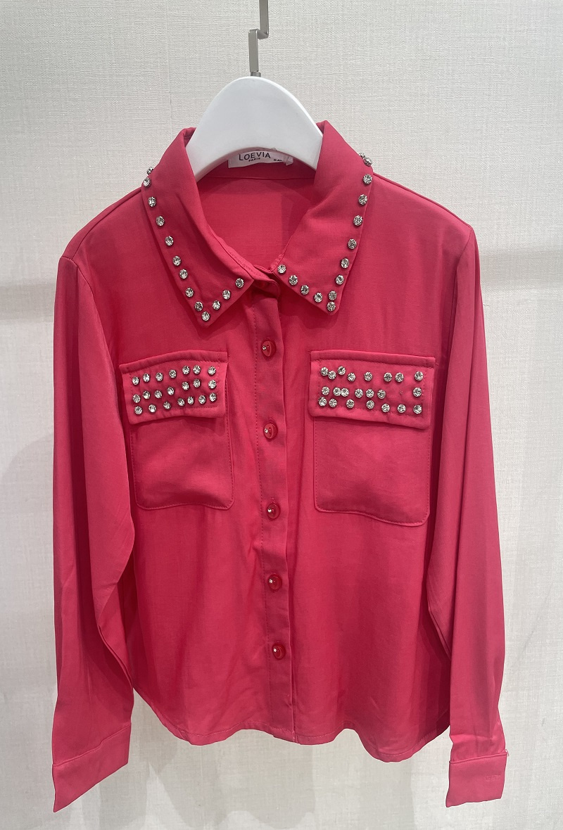 Wholesaler LOEVIA - girl's shirt with rhinestones