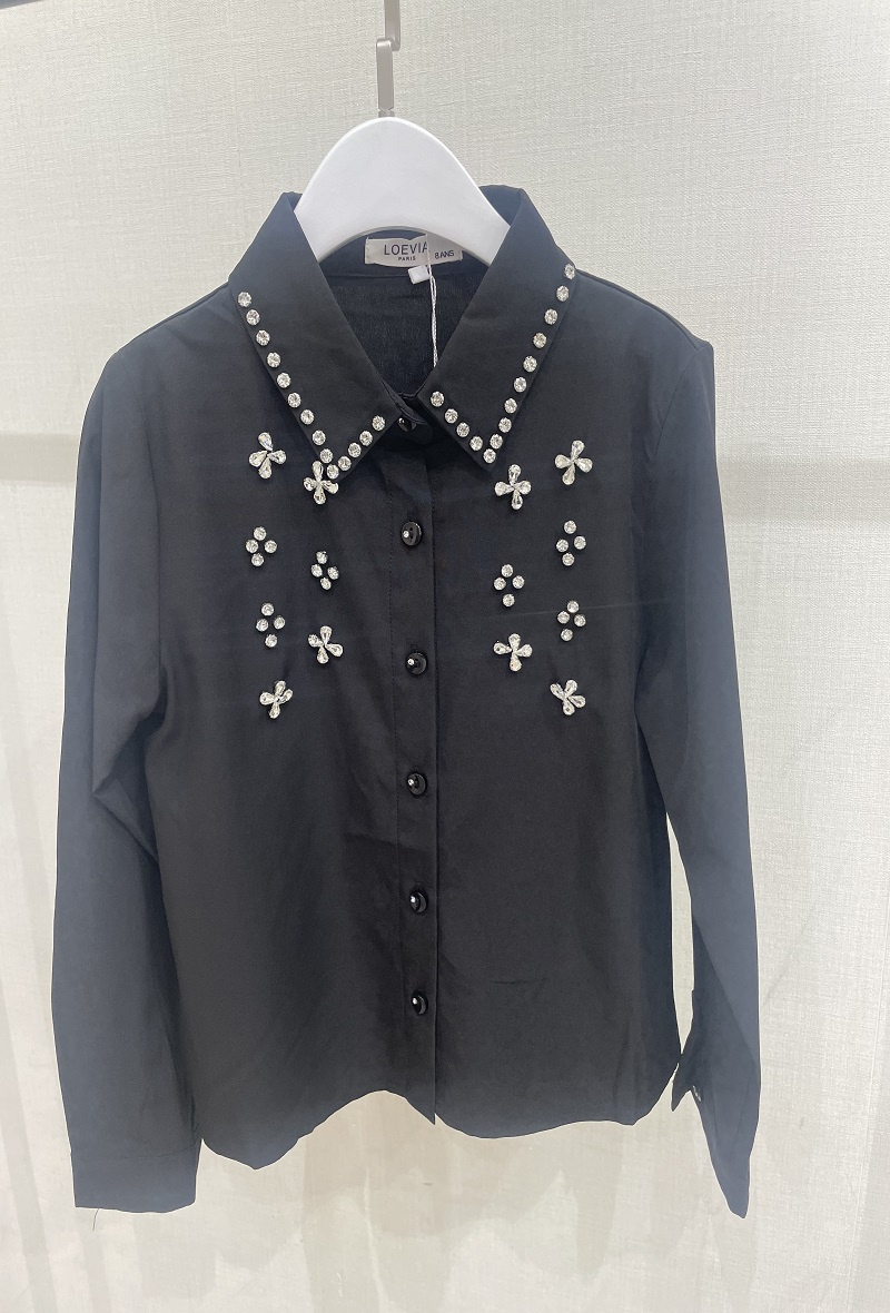 Wholesaler LOEVIA - girl's shirt with rhinestones